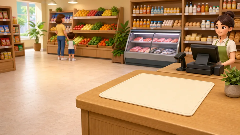 Supermarket scene